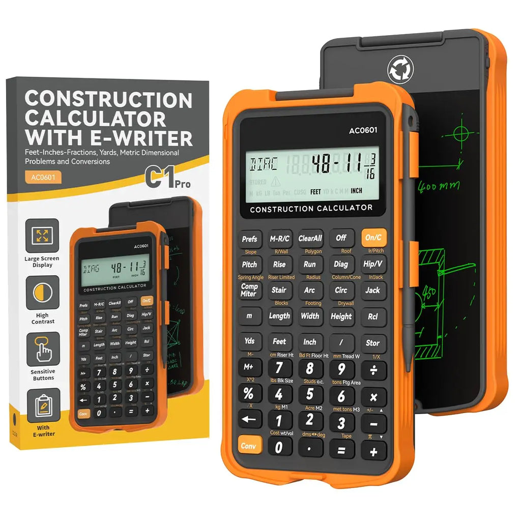 Calculadora de Construcción con Tableta de Escritura