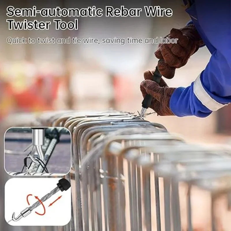 Teaglede Semi-Automatic Rebar Tier – Steel Hook for Tying Wire in Construction