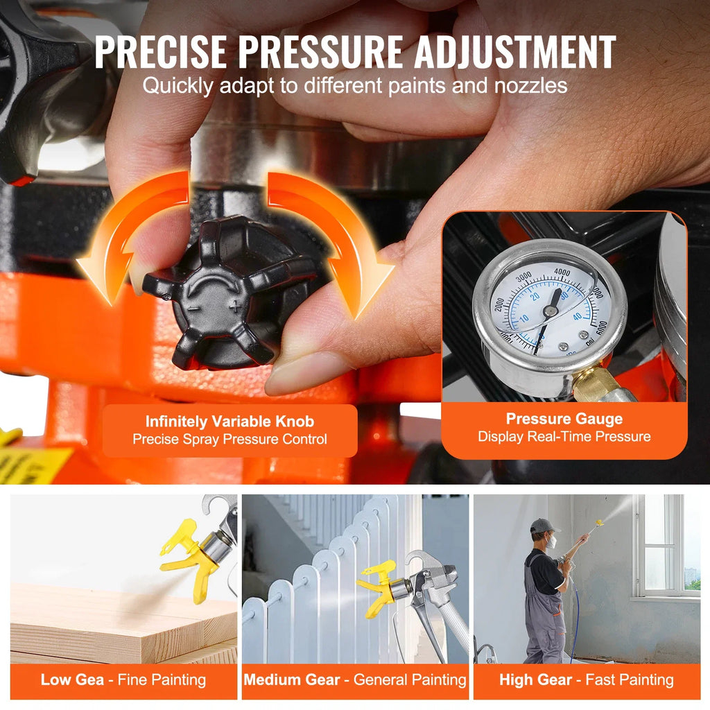 Pistola de pintura airless con carro profesional