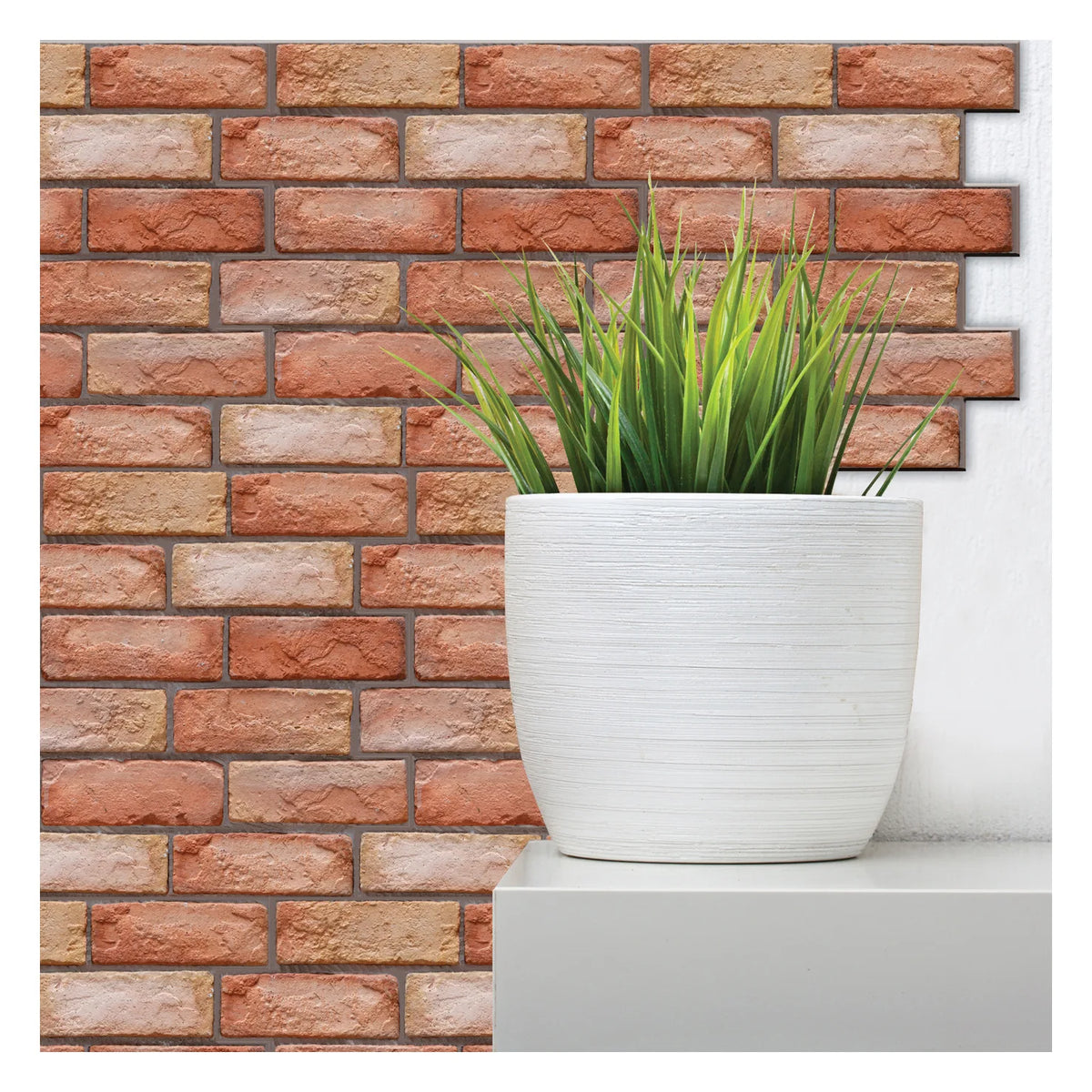 Paneles 3D Autoadhesivos Efecto Ladrillo Retro | PVC Impermeable Ignifugo | Pack 5 o 10 uds 30x30cm