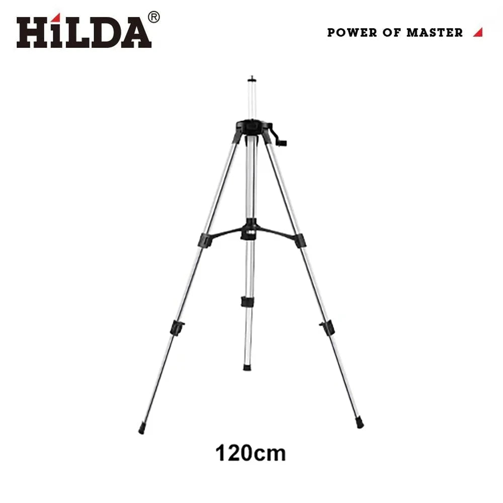 Trípode para Nivel Láser HILDA AB290 – Altura Regulable 1,2m/1,5m en Ferroaleación con Adaptador 5/8"