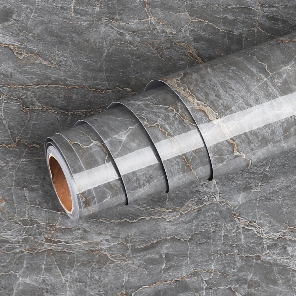 Vinilo Autoadhesivo Efecto Mármol | PVC Impermeable Resistente al Calor | Rollo 60cm | Cocina Baño Encimeras