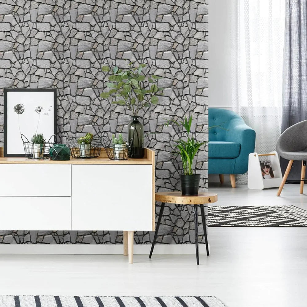 Panel adhesivo 3D efecto piedra para pared