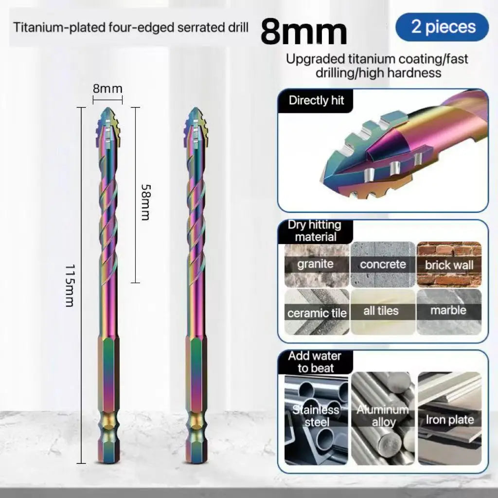Diamond Drill Bit Set Four Edges for Glass, Tile and Ceramic (3-12mm)