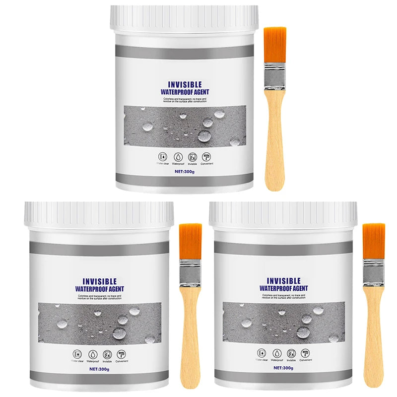 Sellador Impermeabilizante Transparente con Pincel – Reparación de Tejados y Goteras 300g a 1200g