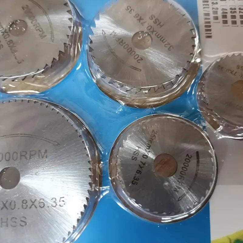 Set de 6 Discos de Sierra Circular Mini HSS para Rotativa