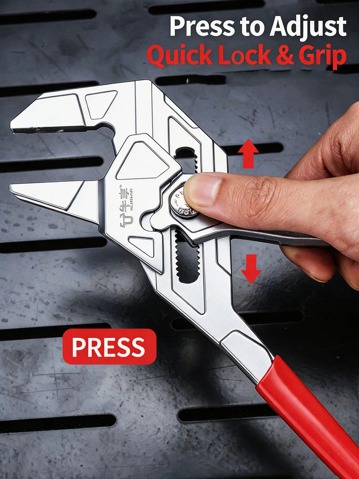 Alicate de Presión Autoajustable para Tubos - Fontanería