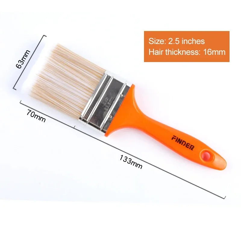 Brochas de Pintura Profesionales Cerdas PET | Mango ABS Antideslizante | Pintura Pared Barniz y Decoración
