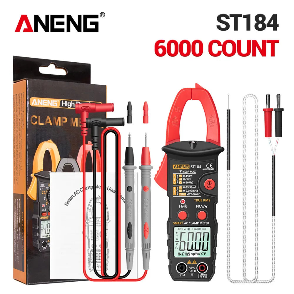 Pinza Amperimétrica Digital ANENG ST184 - True RMS