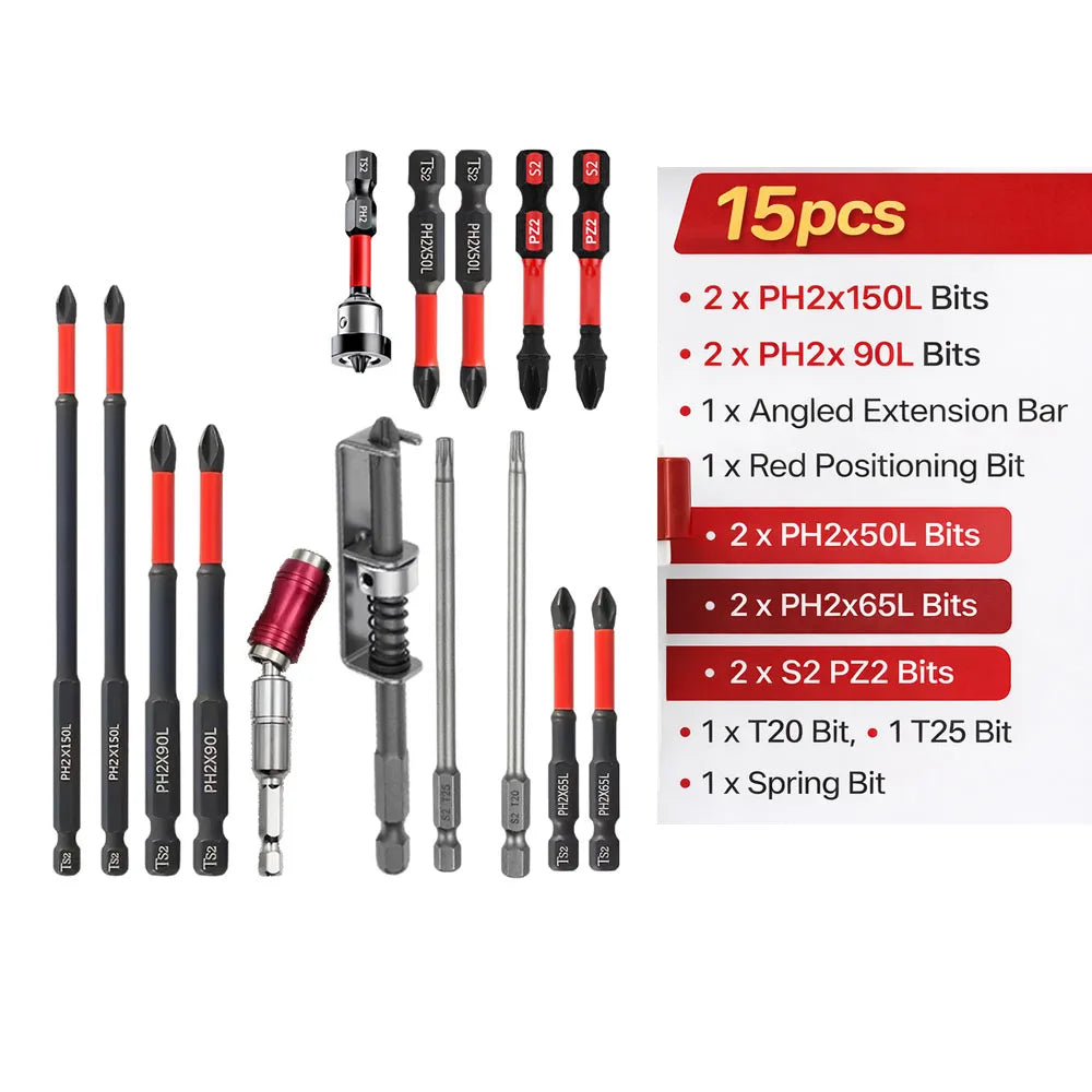 Magnetic S2 Bit Set for Screwdriver and Drill (3/6/12 Pieces)
