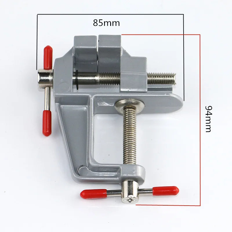 Tornillo de Banco Mini 3,5" Aluminio | Abrazadera de Mesa Multifuncional | Joyeros Modelismo Electrónica | Certificado CE