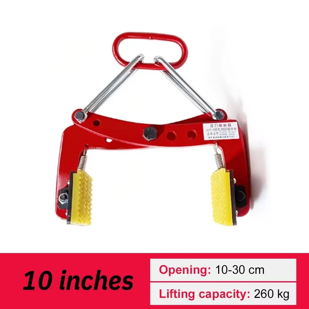 Pinza elevadora elevando una losa de mármol