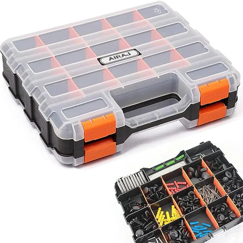 Organizador de Piezas Pequeñas 34 Compartimentos - Doble Cara