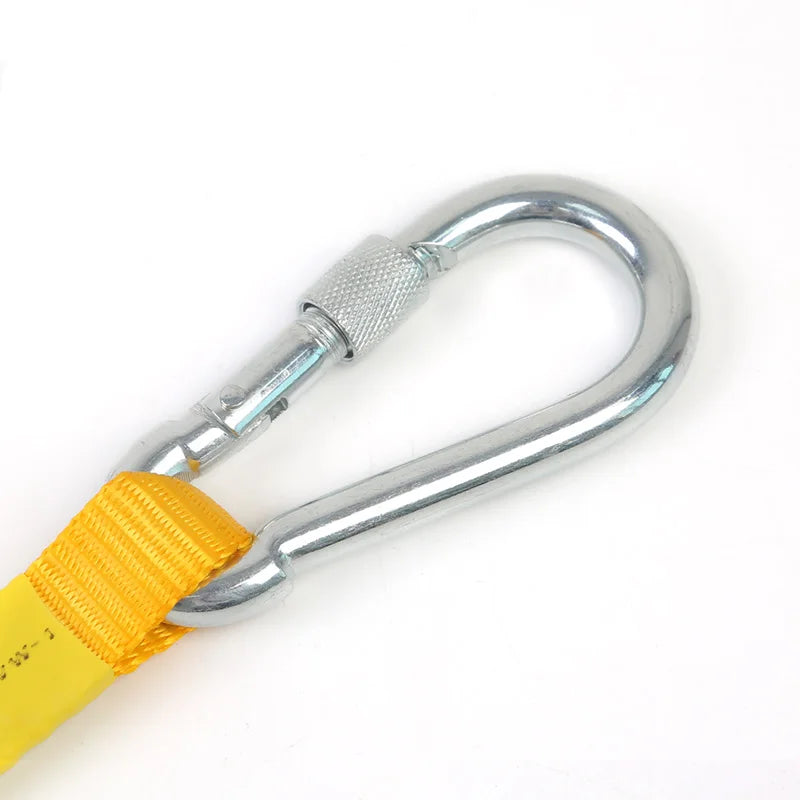 Cuerda de Seguridad Multifunción 150cm con Mosquetón para Escalada y Trabajos en Altura