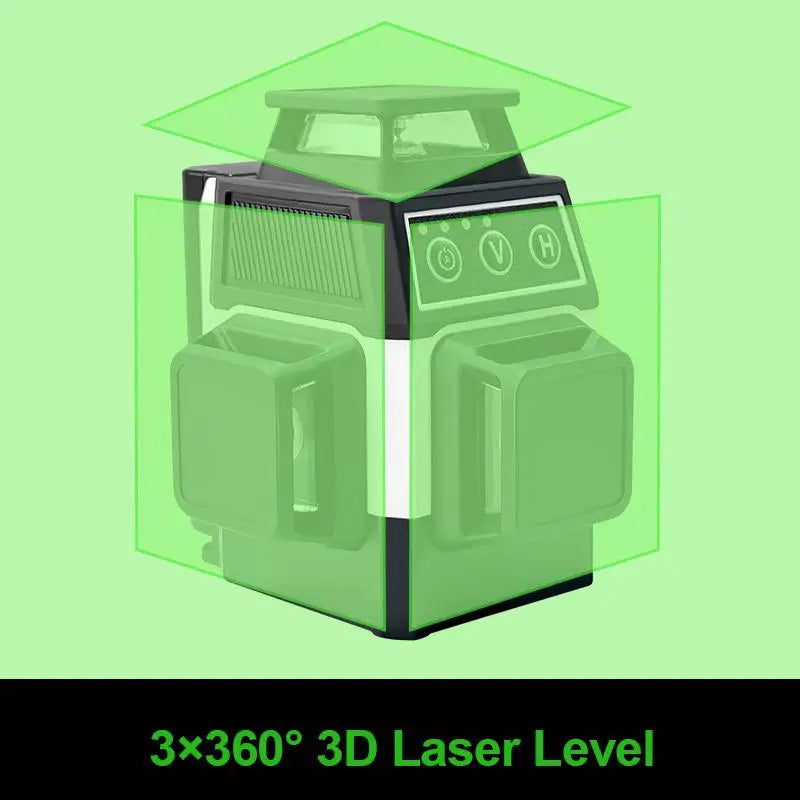 Mini Nivel Láser 12 Líneas 3D Autonivelante 360°
