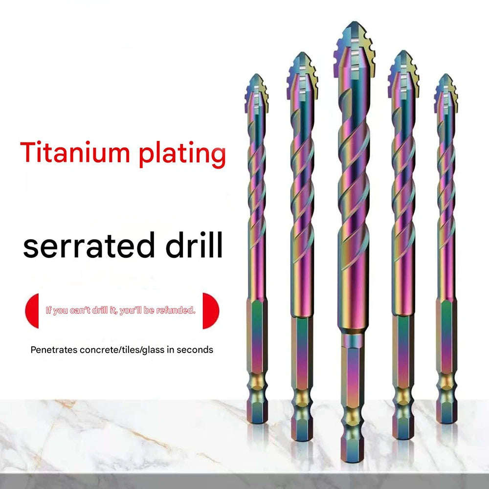 Set de Brocas de Diamante Cuatro Filos para Cristal, Azulejo y Cerámica (3-12mm)