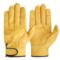 Guantes de Trabajo en Piel PU para Jardinería, Moto y Soldadura