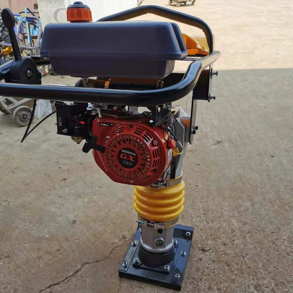 Pisón Compactador a Gasolina 5,5HP – Motor Honda GX160, 82kg, Fuerza 30KN para Construcción