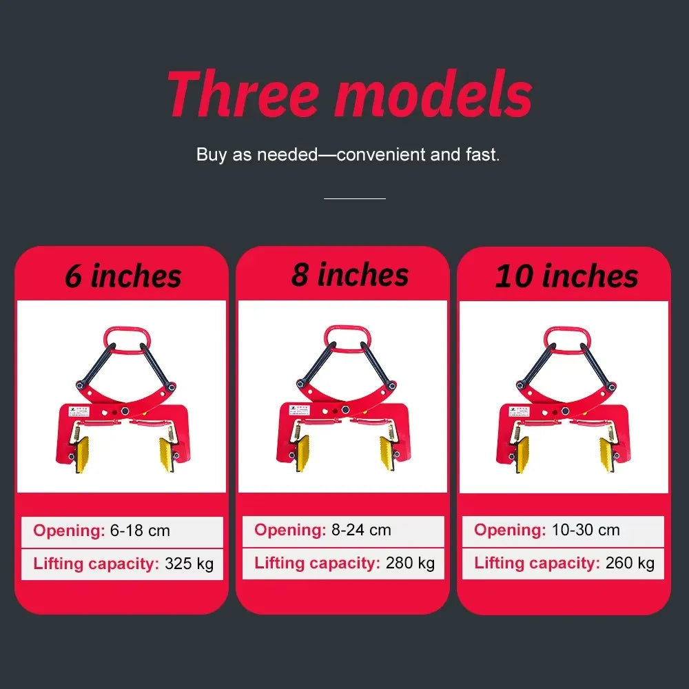 Modelos disponibles de la pinza elevadora
