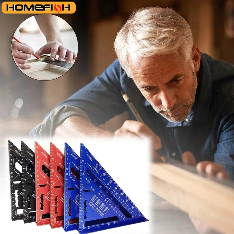 Escuadra Triangular 7" para Carpintería - Aluminio