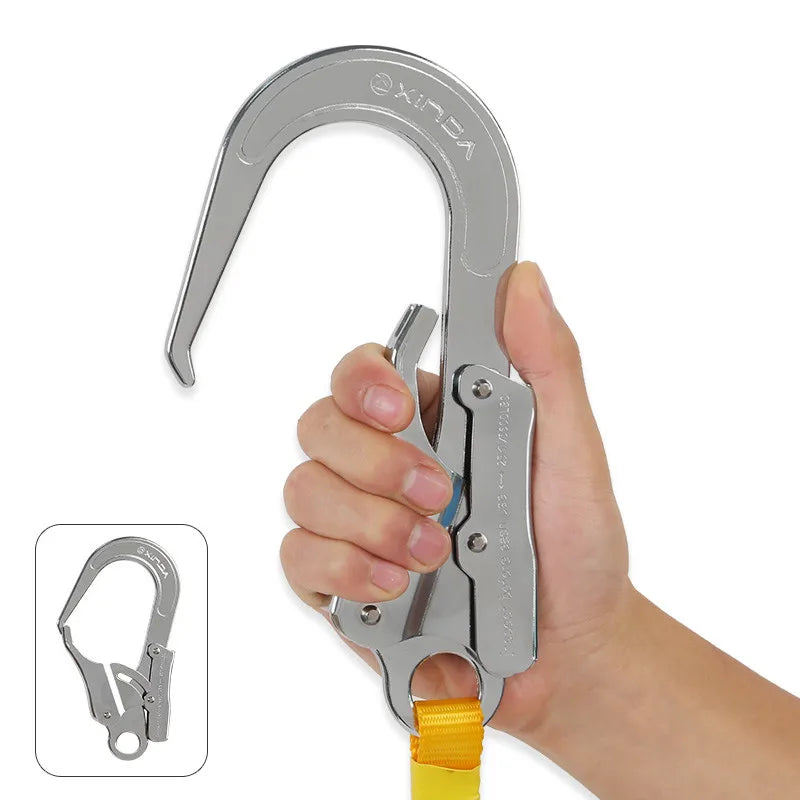Cuerda de Seguridad Multifunción 150cm con Mosquetón para Escalada y Trabajos en Altura