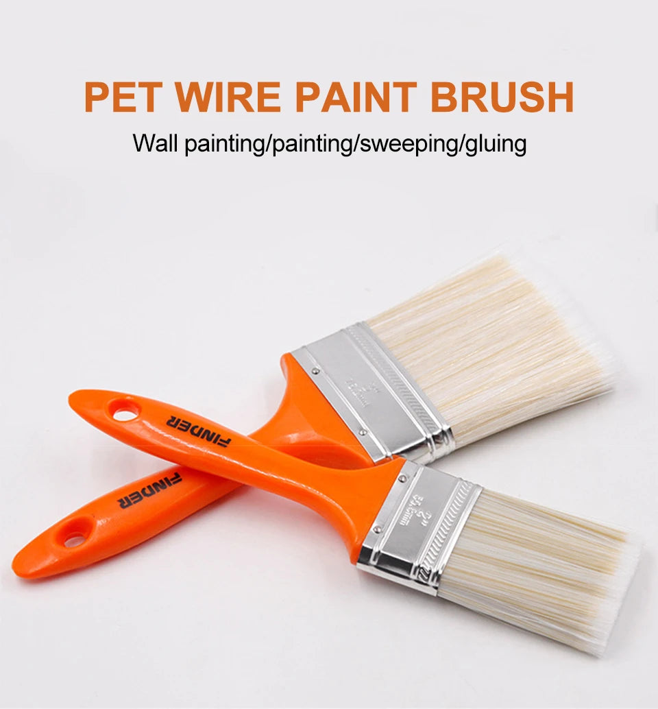 Brochas de Pintura Profesionales Cerdas PET | Mango ABS Antideslizante | Pintura Pared Barniz y Decoración