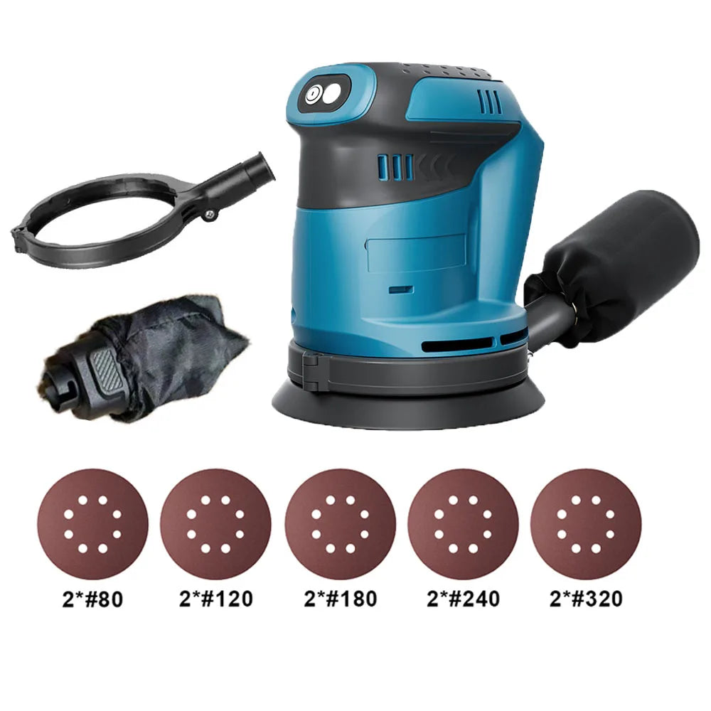 Synxiter 125mm Cordless Random Orbital Sander for Makita 18V Battery