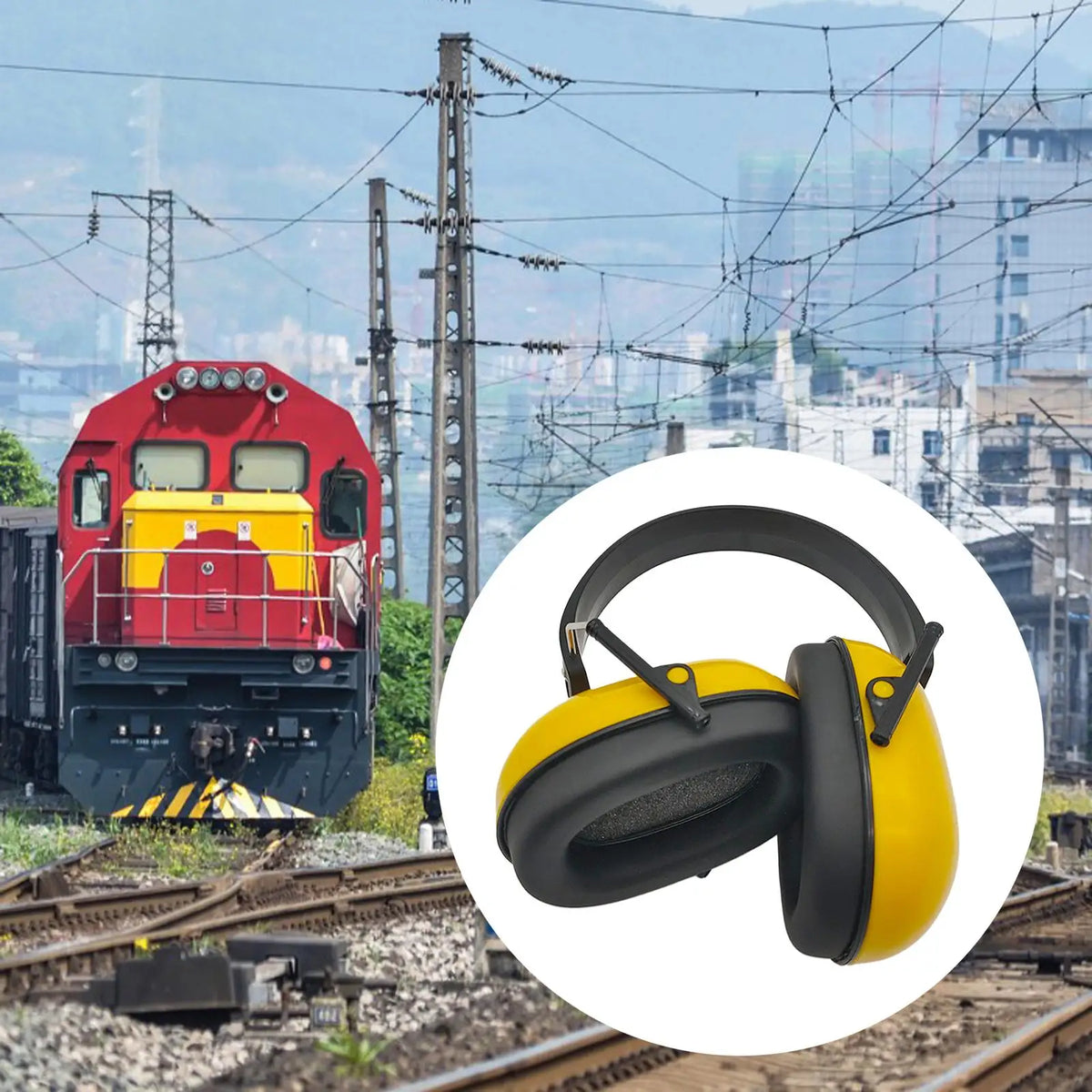 Orejeras plegadas para guardar en mochila