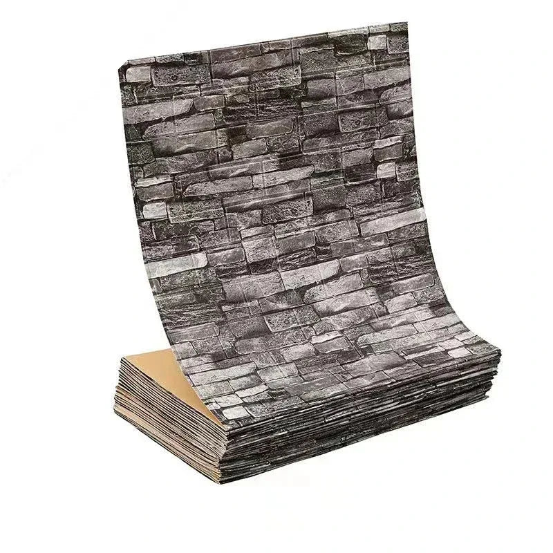 Papel Pintado 3D Autoadhesivo Efecto Ladrillo | Rollo Continuo 70cm x 1/3/5/10M | Impermeable