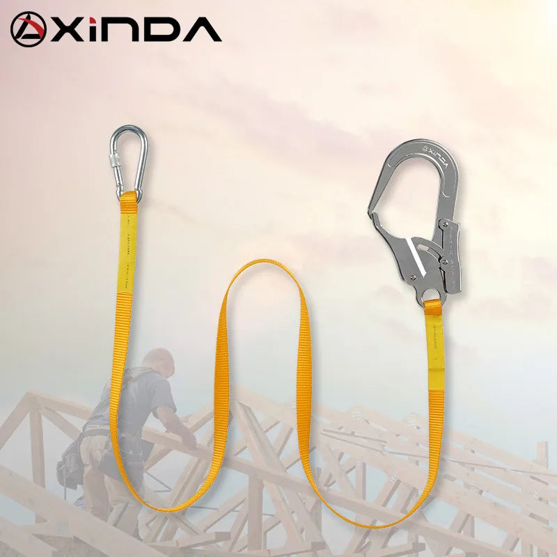 Cuerda de Seguridad Multifunción 150cm con Mosquetón para Escalada y Trabajos en Altura