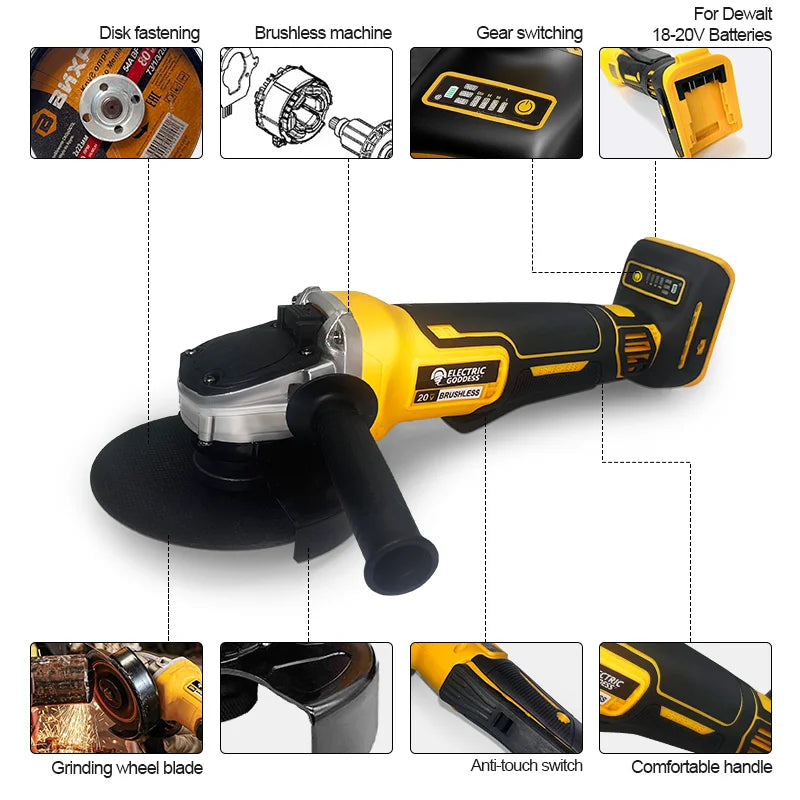 Amoladora angular brushless carcasa protectora