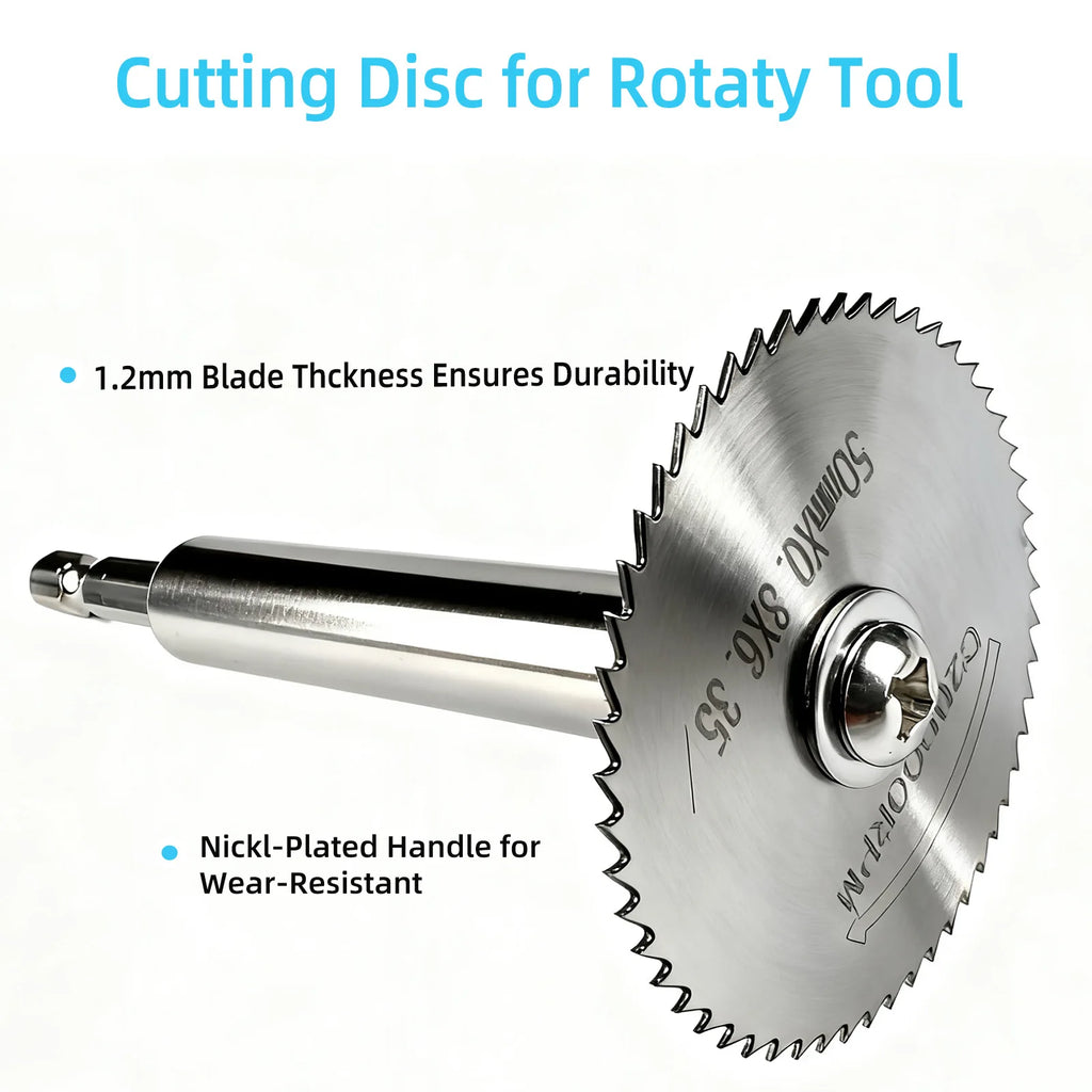 Set 10 Discos de Sierra Circular HSS Vástago 1/4" – Para Metal, Madera y Plástico en Amoladora y Rotativa