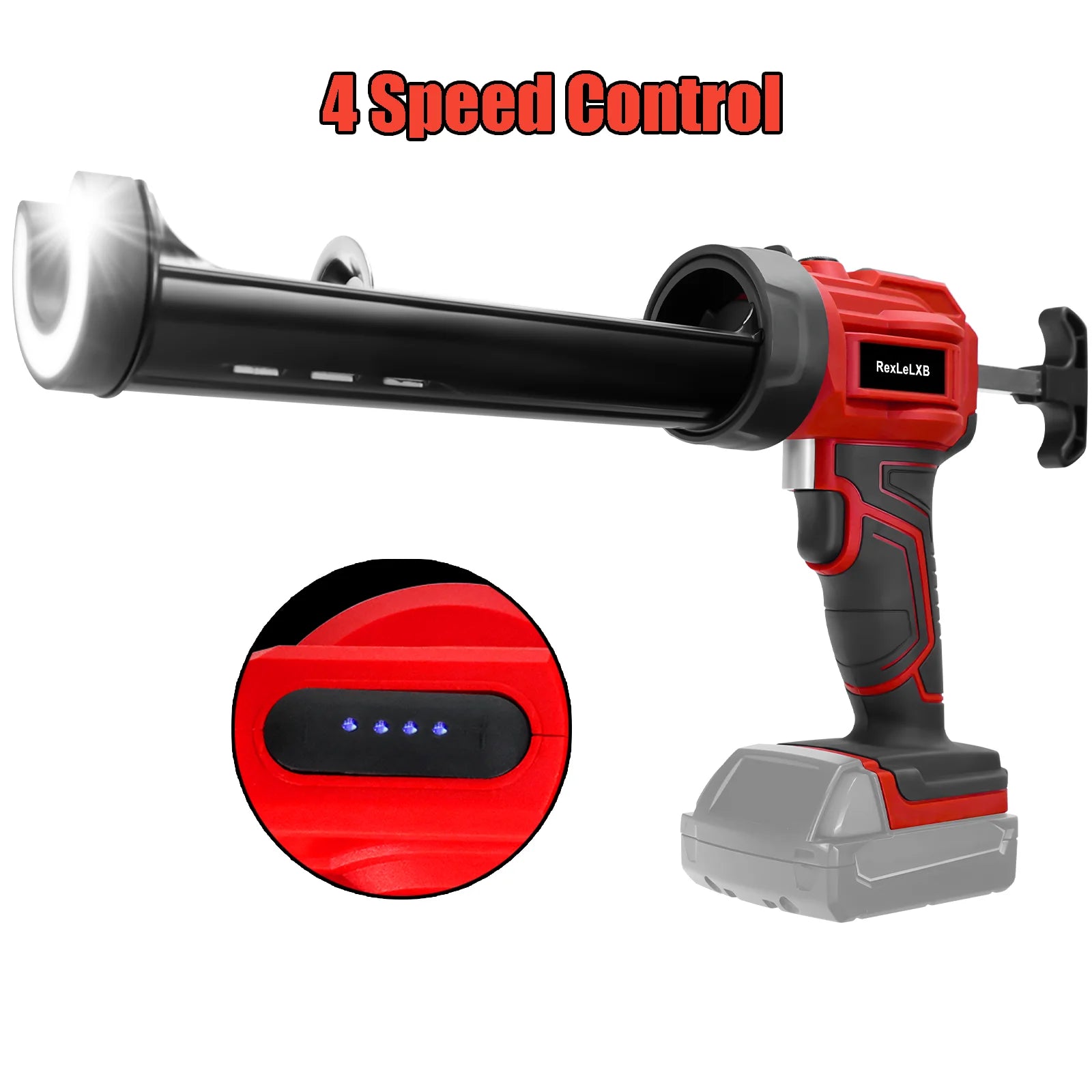 Pistola de Silicona Eléctrica Inalámbrica LaiPuDuo 300ml - Velocidad Variable