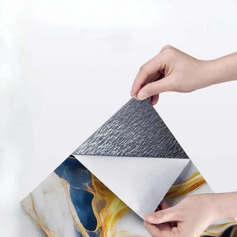 Detalle en relieve de los azulejos 3D efecto mármol