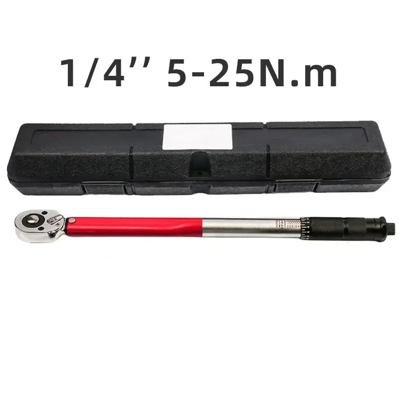 Llave Dinamométrica Bidireccional LIXIU – 5-210 Nm con Cuadros 1/2", 3/8" y 1/4" para Coche, Moto y Bici