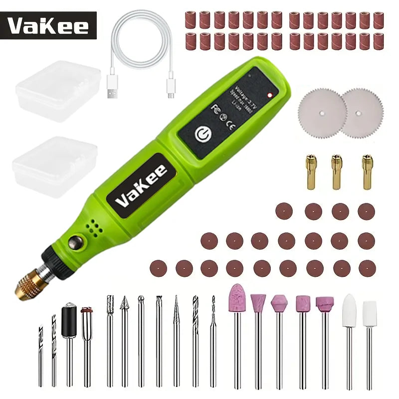 Mini Electric Cordless USB Drill VaKee – Engraving Pen and DIY Rotary Tool
