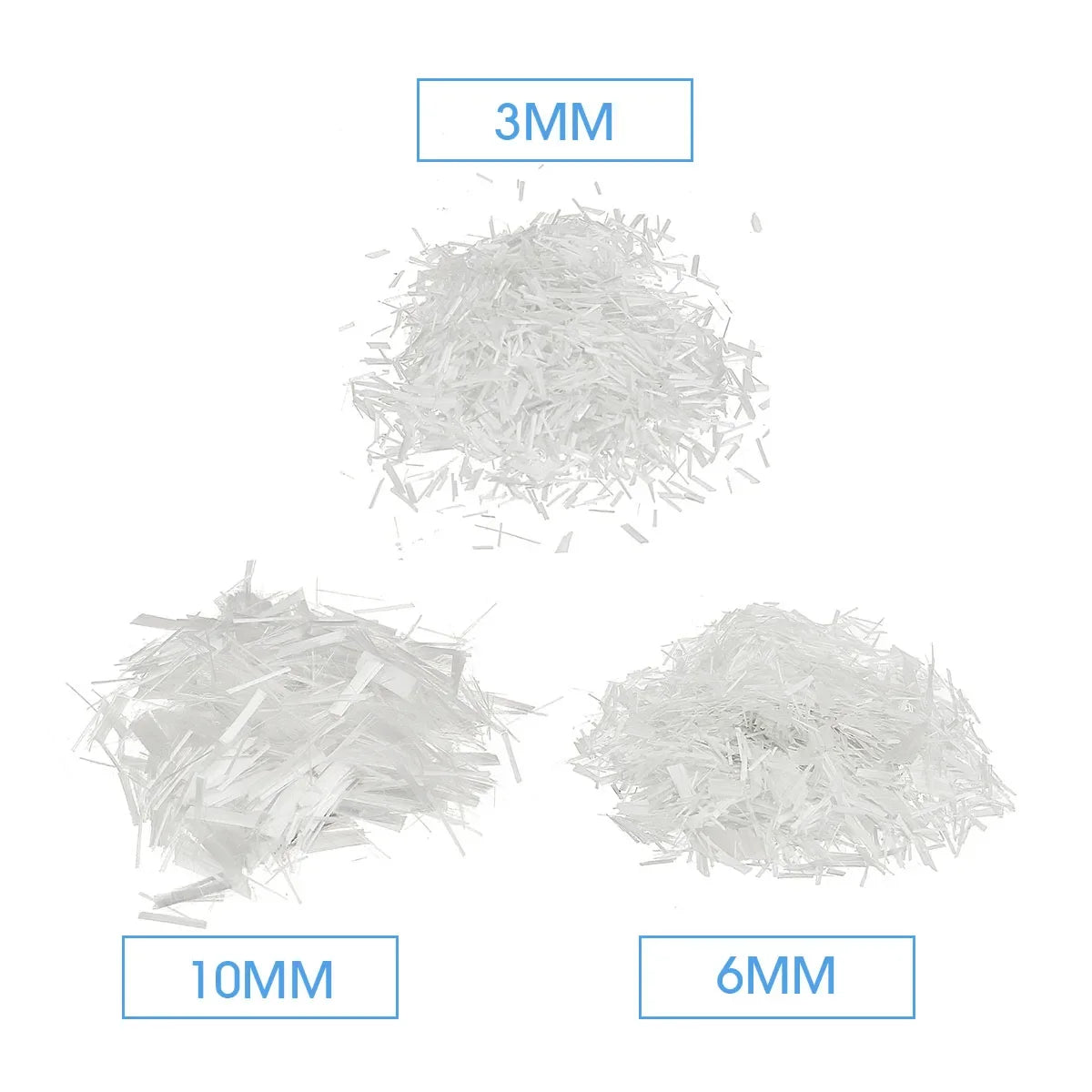Fibras de Vidrio GFRC para Hormigón y Cemento — 3 a 20 mm, 450 g