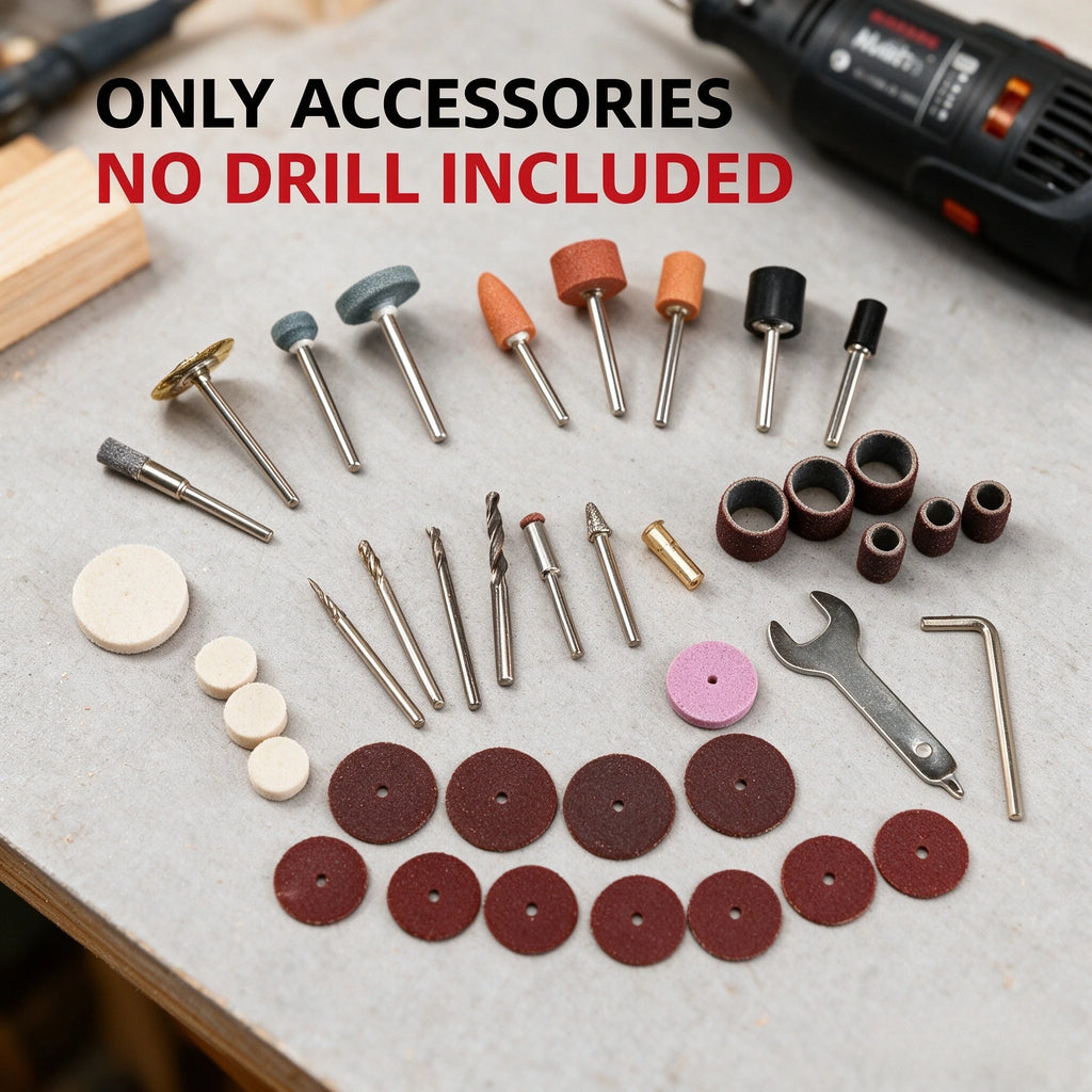Kit 40 Accesorios para Mini Taladro Rotativo y Amoladora – Lijado, Pulido y Grabado