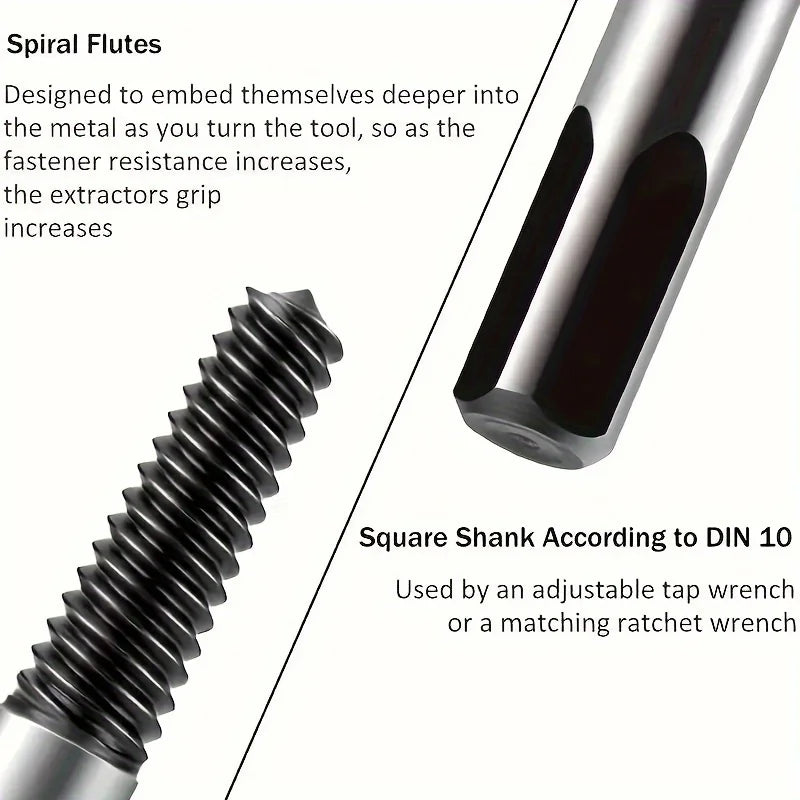 Set Extractor de Tornillos 5/6 Piezas para Metal y Madera