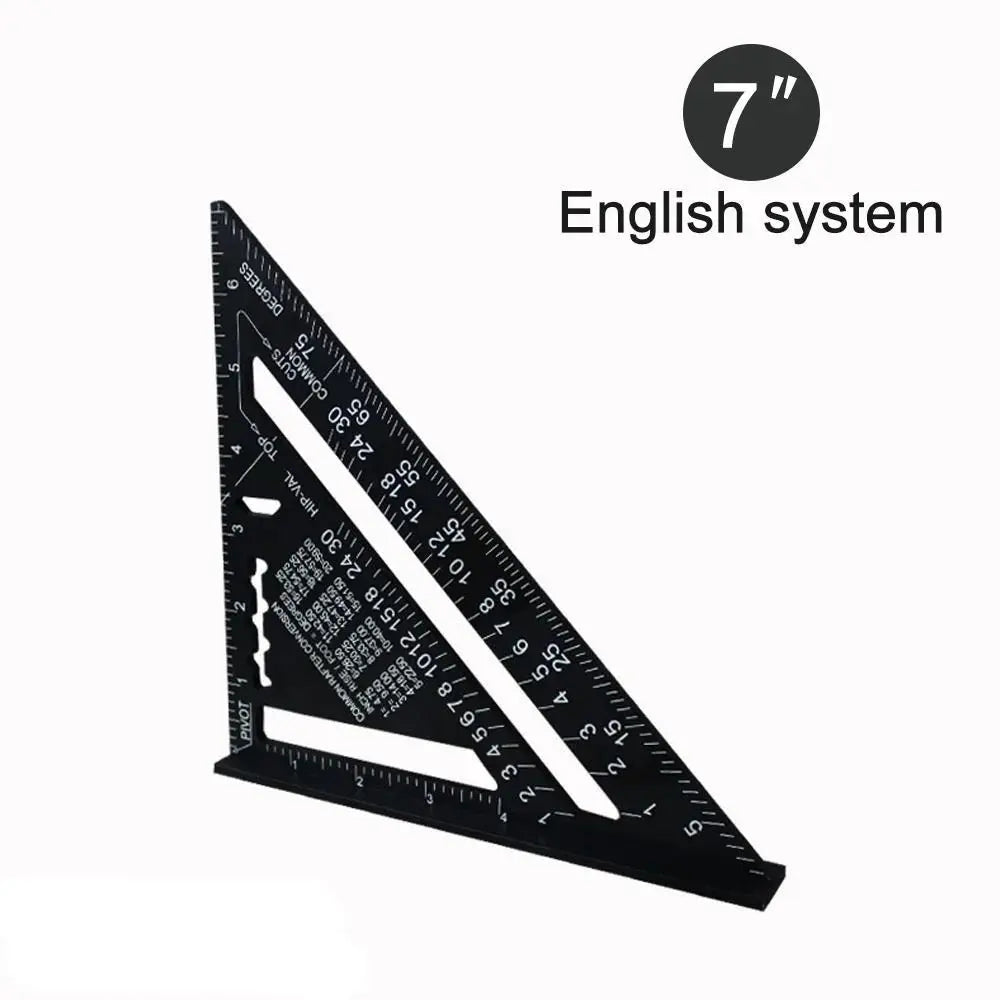 Escuadra Triangular de Aluminio 7" - Pulgadas y Métrico
