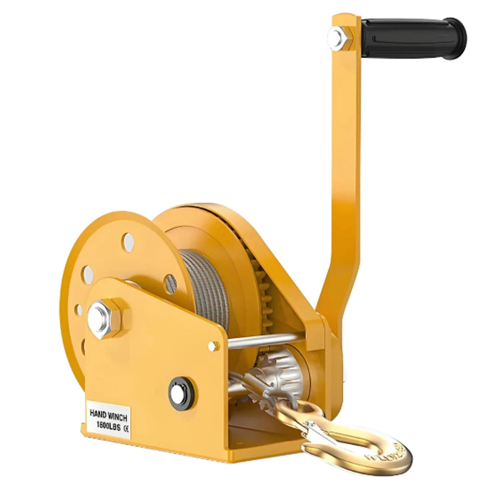 Polipasto Manual Bidireccional Portátil 1.200 lb – Torno de Tracción con Autobloqueo para Elevación y Rescate