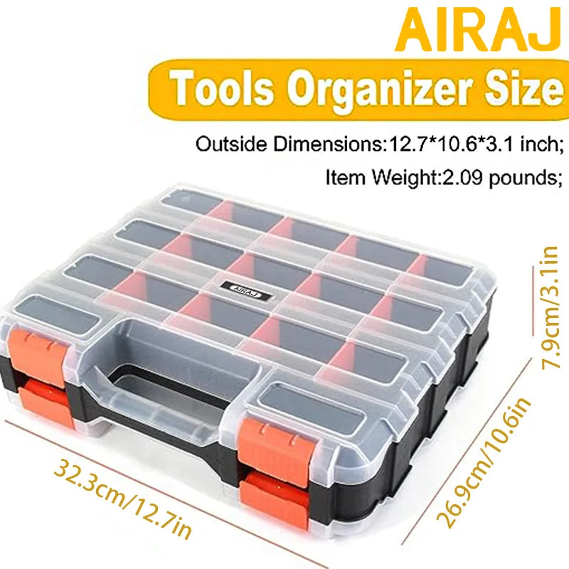 Organizador de Piezas Pequeñas 34 Compartimentos - Doble Cara