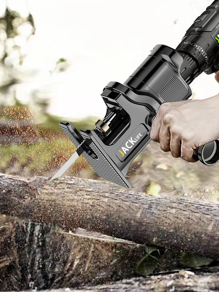 Adaptador Convertidor de Taladro a Sierra de Sable Eléctrica | Multifuncional Corte Madera | Compatible Todos los Taladros