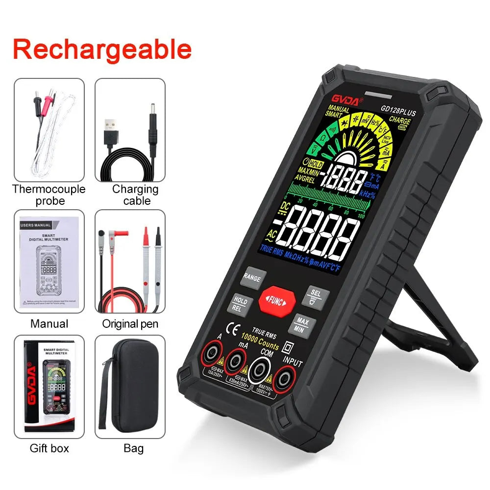 Rechargeable True RMS Digital Multimeter - Color LCD Display
