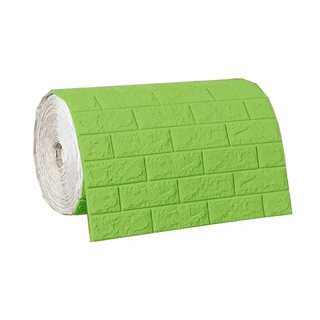 Papel Pintado 3D Autoadhesivo Efecto Ladrillo | Rollo Continuo 70cm x 1/3/5/10M | Impermeable