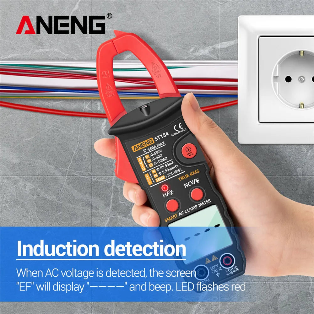 Pinza Amperimétrica Digital ANENG ST184 - True RMS